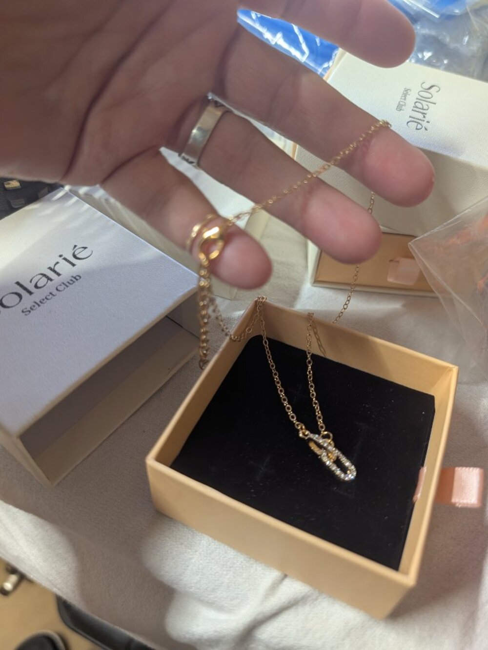 Solarie Gold Necklace with Crystal Pendant - 25% Off When You Bundle 5+ Items